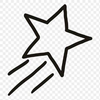 Png sparkling stars icon in doodle style | Free stock illustration | High Resolution graphic