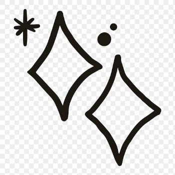 Png sparkling stars icon in doodle style | Free stock illustration | High Resolution graphic
