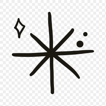 Png sparkling stars icon in doodle style | Free stock illustration | High Resolution graphic