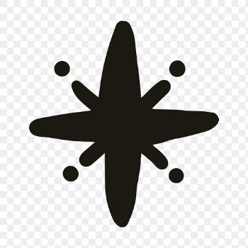 Png sparkling stars icon in doodle style | Free stock illustration | High Resolution graphic