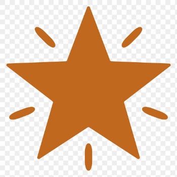 Png sparkling stars icon in flat brown style | Free stock illustration | High Resolution graphic