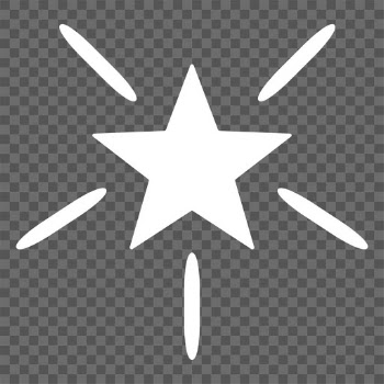 Png sparkling stars icon in simple style | Free stock illustration | High Resolution graphic