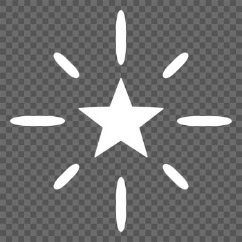 Png sparkling stars icon in simple style | Free stock illustration | High Resolution graphic