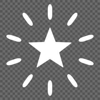 Png sparkling stars icon in simple style | Free stock illustration | High Resolution graphic