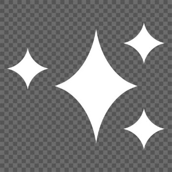 Png sparkling stars icon in simple style | Free stock illustration | High Resolution graphic