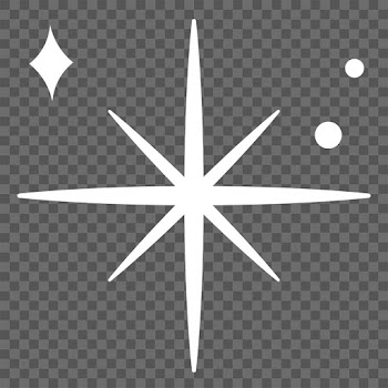 Png sparkling stars icon in simple style | Free stock illustration | High Resolution graphic