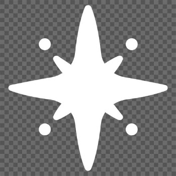 Png sparkling stars icon in simple style | Free stock illustration | High Resolution graphic