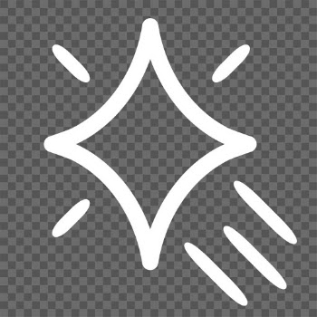 Png sparkling stars icon in simple style | Free stock illustration | High Resolution graphic
