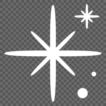 Png sparkling stars icon in simple style | Free stock illustration | High Resolution graphic
