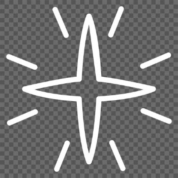 Png sparkling stars icon in simple style | Free stock illustration | High Resolution graphic