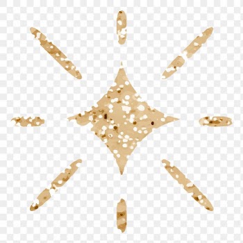 Png sparkling stars icon with glitter texture | Free stock illustration | High Resolution graphic