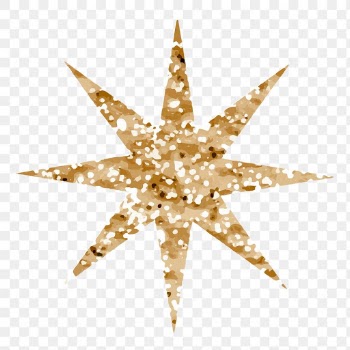 Png sparkling stars icon with glitter texture | Free stock illustration | High Resolution graphic