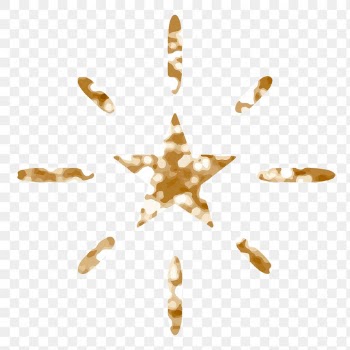 Png sparkling stars icon with glitter texture | Free stock illustration | High Resolution graphic