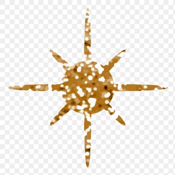 Png sparkling stars icon with glitter texture | Free stock illustration | High Resolution graphic