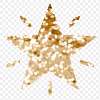 Png sparkling stars icon with glitter texture | Free stock illustration | High Resolution graphic
