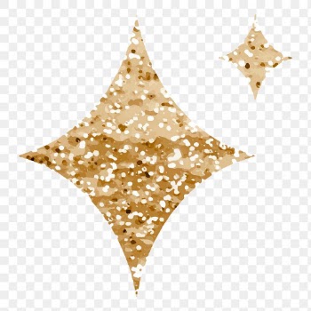 Png sparkling stars icon with glitter texture | Free stock illustration | High Resolution graphic