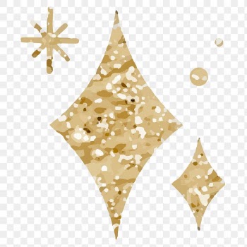 Png sparkling stars icon with glitter texture | Free stock illustration | High Resolution graphic