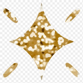 Png sparkling stars icon with glitter texture | Free stock illustration | High Resolution graphic