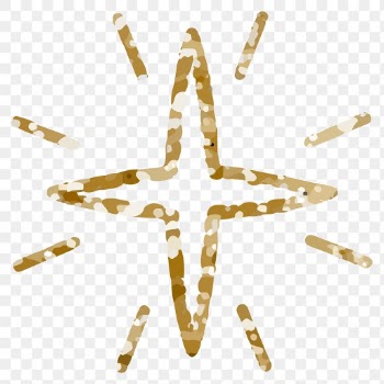 Png sparkling stars icon with glitter texture | Free stock illustration | High Resolution graphic