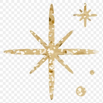 Png sparkling stars icon with glitter texture | Free stock illustration | High Resolution graphic
