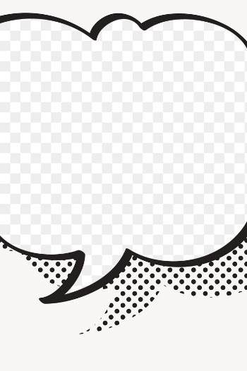 PNG speech bubble frame sticker, cartoon pop… | Free stock illustration | High Resolution graphic