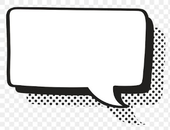 PNG speech bubble sticker, cartoon halftone… | Free stock illustration | High Resolution graphic