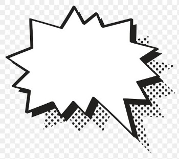 PNG speech bubble sticker, cartoon halftone… | Free stock illustration | High Resolution graphic