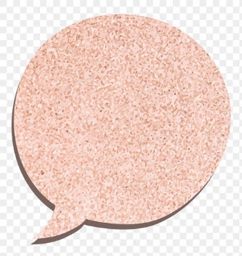 PNG speech bubble sticker in pink glitter… | Free stock illustration | High Resolution graphic