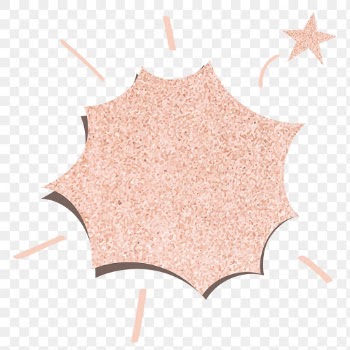 PNG speech bubble sticker in pink glitter… | Free stock illustration | High Resolution graphic