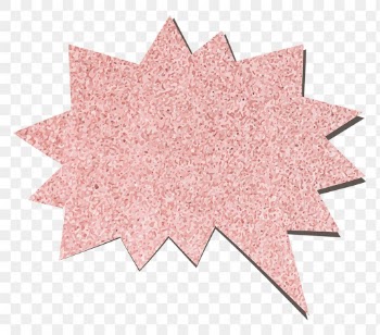 PNG speech bubble sticker in pink glitter… | Free stock illustration | High Resolution graphic