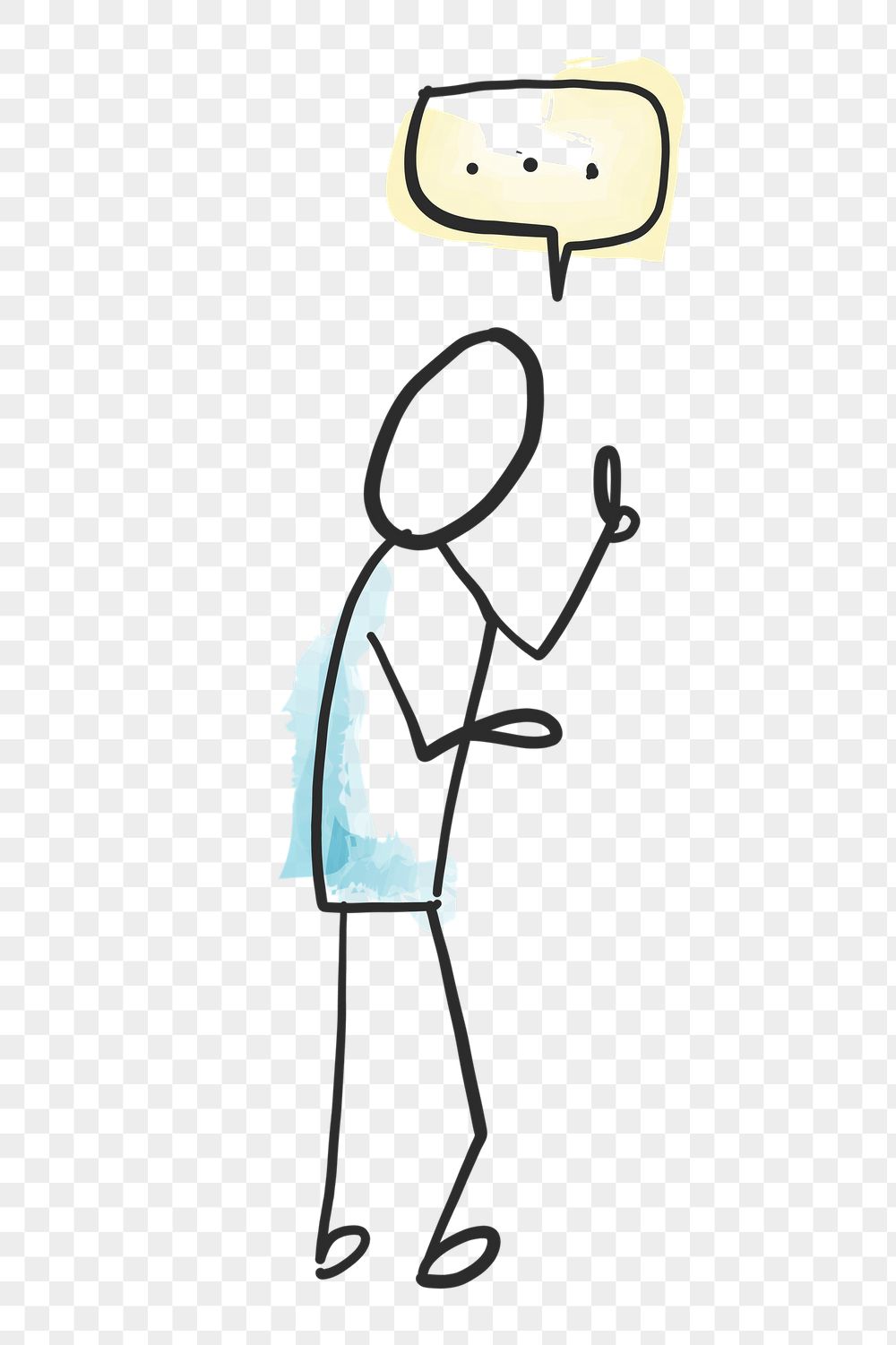PNG speechless person doodle, ellipsis | Free PNG - rawpixel