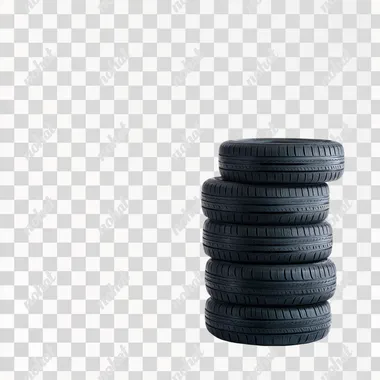 PNG Stack of Black Rubber Tires on White Background PNG Stack of Black Rubber Tires on White Background