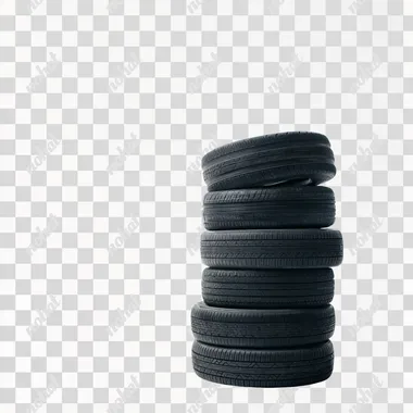 PNG Stack of Black Tires on White Background PNG Stack of Black Tires on White Background