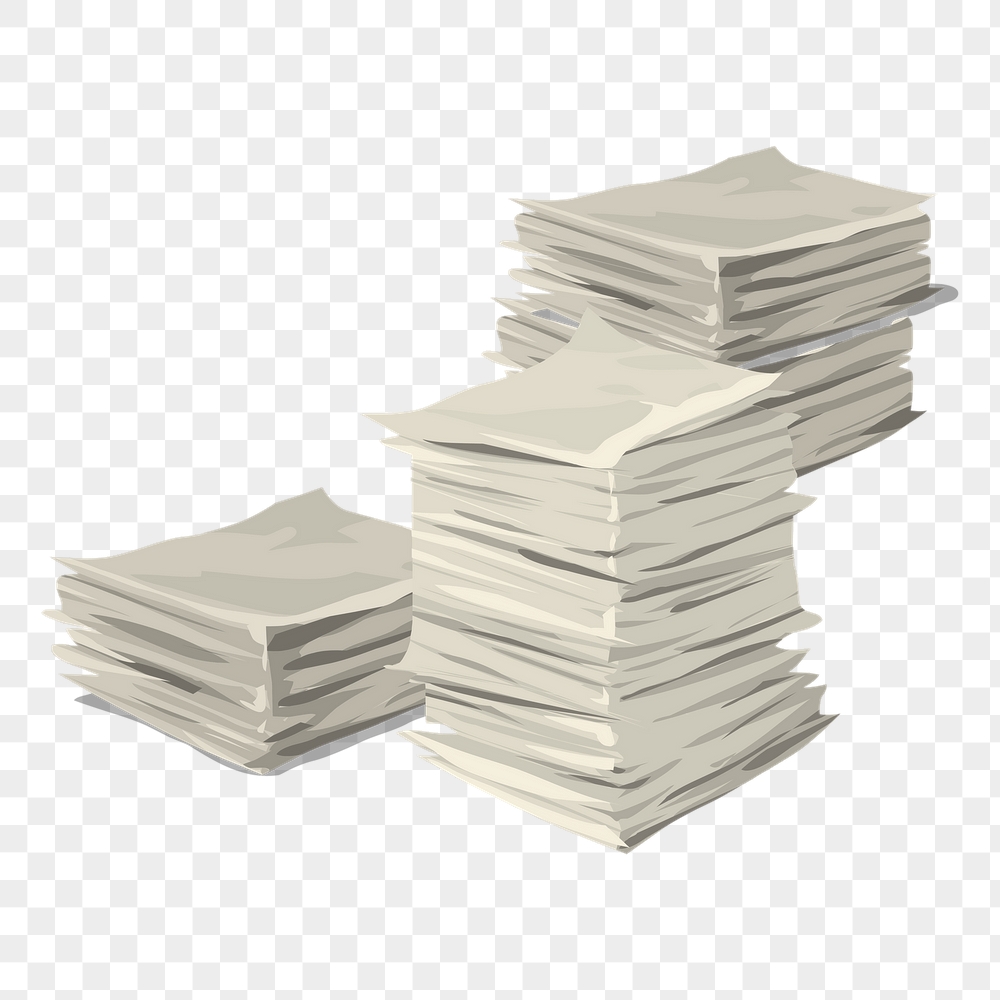 PNG stack of papers sticker | Free PNG - rawpixel