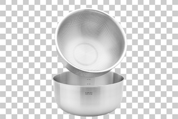 PNG Stacked Stainless Steel Mixing Bowls