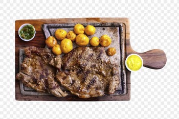 Png steak plate sticker, food | Free PNG - rawpixel