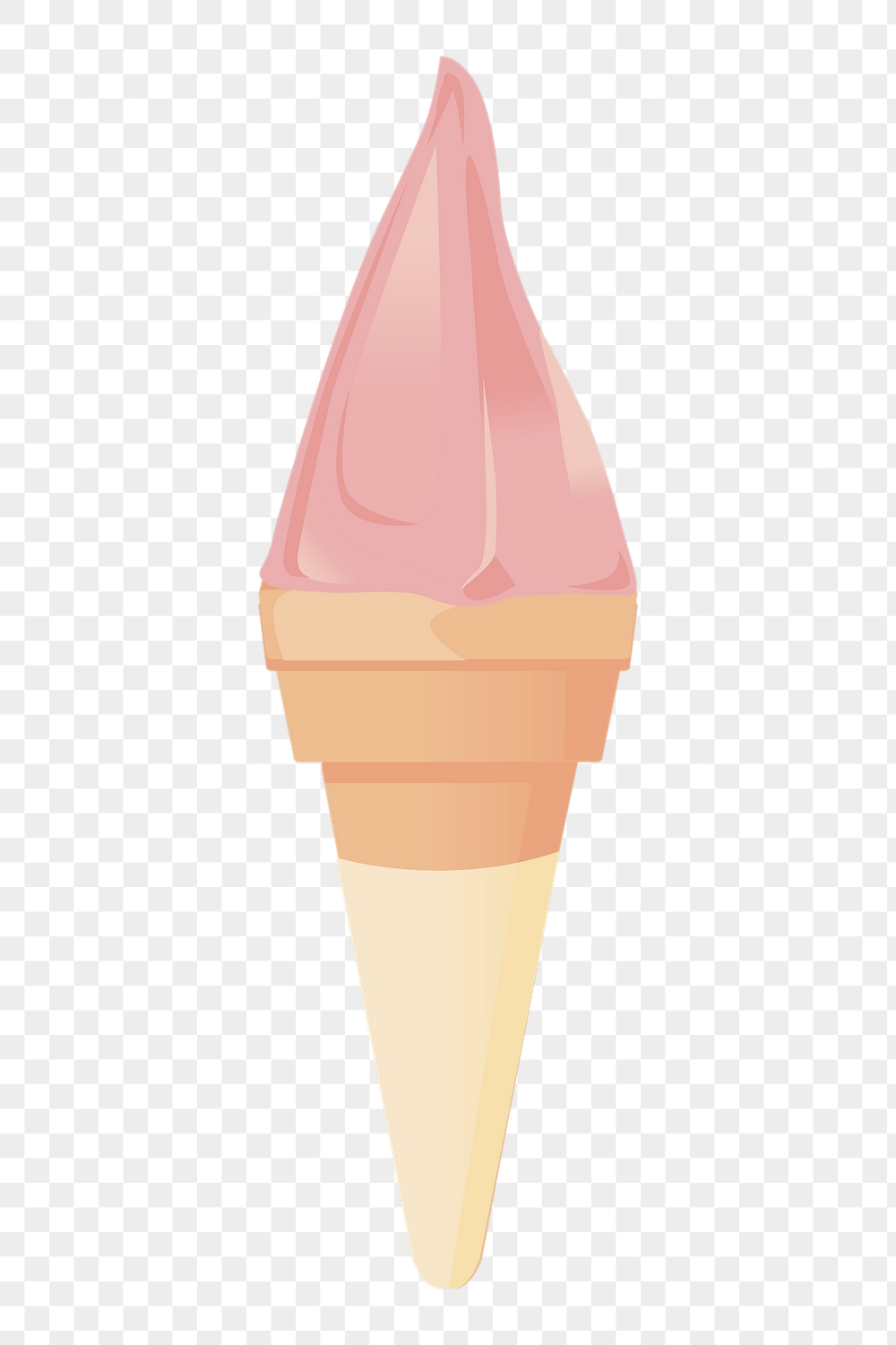 Png strawberry gelato cone sticker, | Free PNG - rawpixel