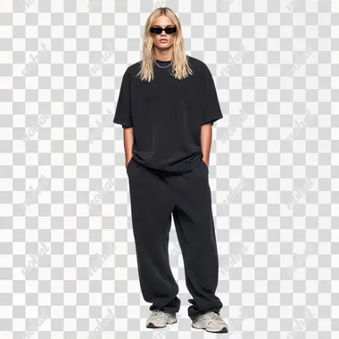 PNG Stylish Male Model in Casual Spring/Summer 2024 Outfit PNG Stylish Male Model in Casual Spring/Summer 2024 Outfit
