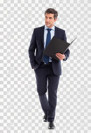 PNG Stylish Young Professional with Document Folder PNG Stylish Young Professional with Document Folder