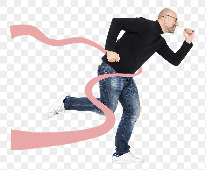 Png Successful man crossing the finish | Free PNG - rawpixel