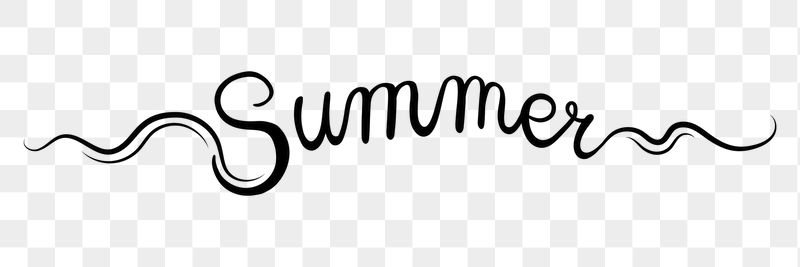 PNG summer, minimal black calligraphy, | Free PNG - rawpixel