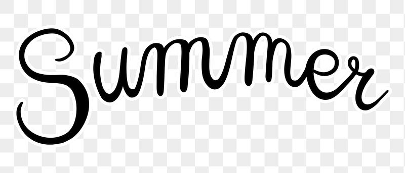 PNG summer, minimal black calligraphy, | Free PNG - rawpixel