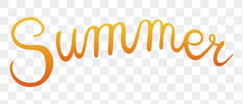 PNG summer orange calligraphy, simple | Free PNG - rawpixel