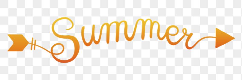 PNG summer orange calligraphy, simple | Free PNG - rawpixel