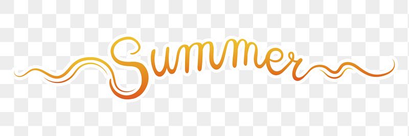PNG summer orange calligraphy, simple | Free PNG - rawpixel