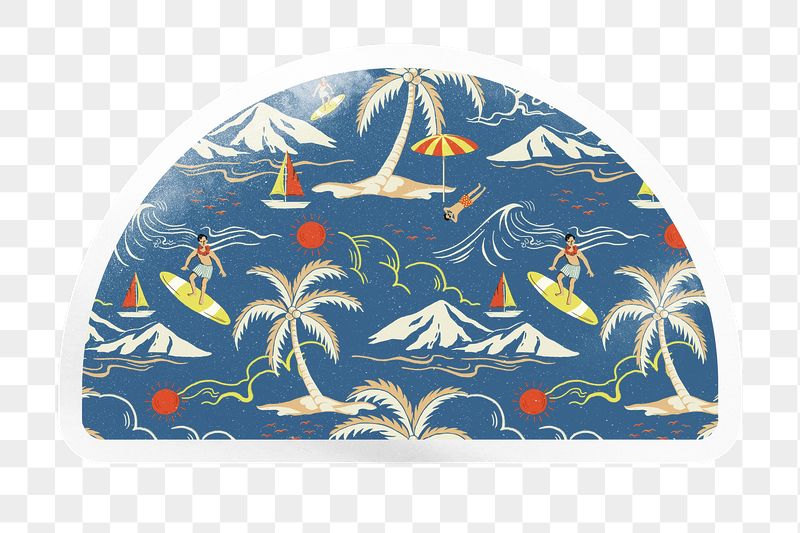 PNG summer vacation pattern, tropical | Free PNG - rawpixel