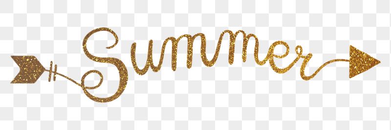 PNG summer word, gold glittery | Free PNG - rawpixel