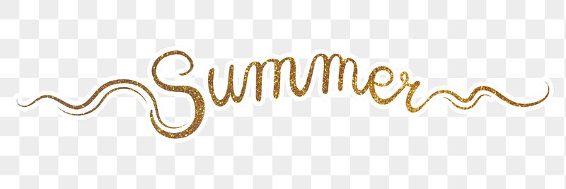PNG summer word, gold glittery | Free PNG - rawpixel