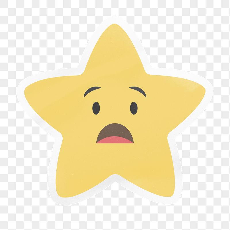PNG surprised star emoji, horrified | Free PNG - rawpixel