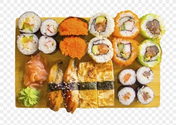 Png sushi set sticker, food | Free PNG - rawpixel